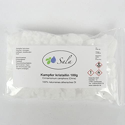 Sala Canfora Cristalli di Canfora Naturale Cristallino 100 g