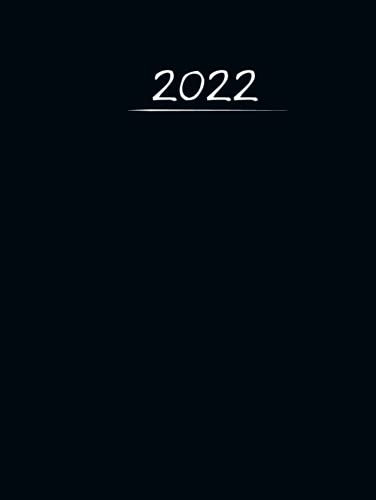 2022: BLACK - gebundener Kalender - Hardcover - DIN A4 - 390 Seiten - 1 Tag = 1 Seite - XXL - Kalender - extra großer Kalender
