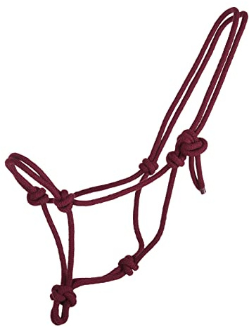 NETPROSHOP Knotenhalfter Pferdehalfter Bordeaux, blau oder grün, Gr. Mini Shetty bis XL Full, Groesse:Shetty, Farbe:Bordeaux