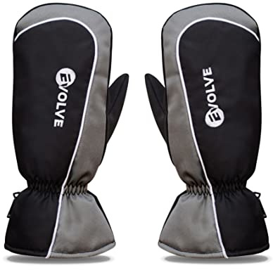 Evolve Winter Golf Gloves Ultra Warm Hipora Membrane With Thermal Inner | Water resistant Windproof Mittens Ideal For Golf/Walking Mitts | Best gloves on Amazon (Grey)
