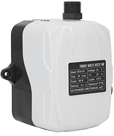 Wasserdruckerhöhungspumpe, 180W, 24V DC, Automatische Haushaltspumpe mit Messingmotor, 35L/min, IP56, für Warmwasserbereiter, Wasserhähne, Gartenbewässerung