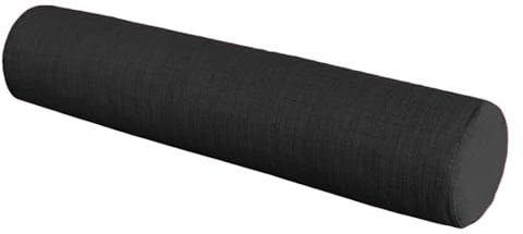 Waigg Kii Rundes Nackenrolle, langes Bettkissen, zylinderförmig, für Sofa, Armlehne, rundes Sofakissen für Nacken- und Lendenwirbelstütze, 10 x 100 cm, Schwarz