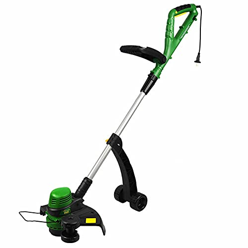 Suuim Cortabordes/bordeadores eléctricos 2 en 1, cortacésped eficiente de 800 W con Ruedas, desbrozadora telescópica Multifuncional para césped de jardín
