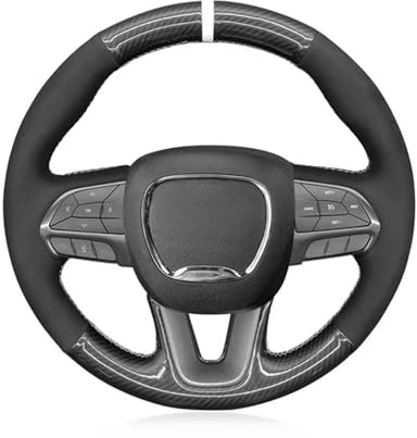 Auto Lenkradhülle Für Lada für Niva 2006 2017 für 2107 1997-2012 DIY handgenähte Schwarze Leder-Autolenkradabdeckung Auto Lenkradschutz (Farbe : Gray Thread)