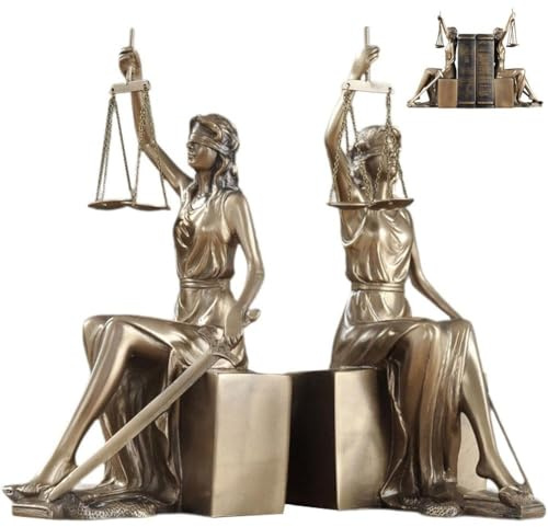 Dianzan Buchstützen, 1 Paar Römische Statuen Der Gerechtigkeit, Bücherregal, Figur, Römische Göttin, Desktop-skulpturen Für Bibliothek, Arbeitszimmer, Büro