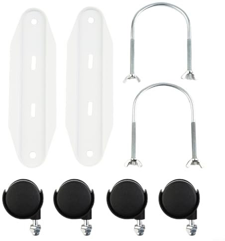 WIIYENA 2 soportes de calentador eléctrico, 2 soportes de polea móvil especial para radiador hidroeléctrico de aceite (negro)