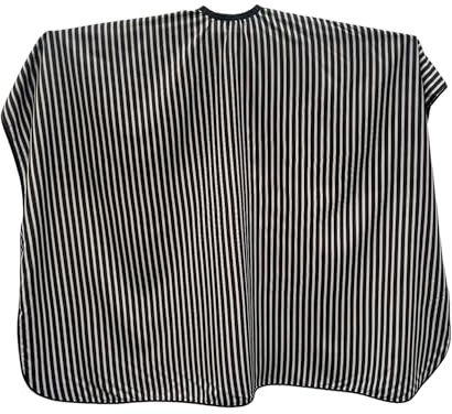 Gabri Professional Barber Cape Gown - Premium Hairdressing Cape for Hair Salon - Waterproof Hair Cutting Capes and Gowns for Barber Shops (Stripes (Black and White), 150cm (L) x 115cm (W))