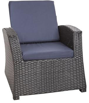 Setgarden Gartenstuhlauflagen Hochlehner Extra Dicke Polsterauflagen für Hochlehner extra hohem Komfort Kissen für Gartensessel aus Polyrattan, Auflagen und Polster Stühle & Sessel (1, Marineblau)