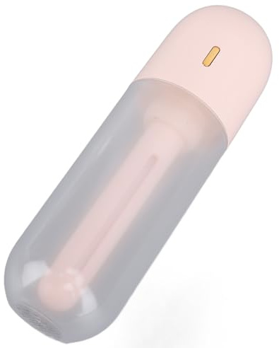 Yanmis Small Portable Humidifier, Portable Air Humidifier, Cordless Humidifier Wand Mist Moisturizing for Bedroom Desk Travel Office, 100ml Tank, Intelligent Prevent Dry Burning (Pinkish)