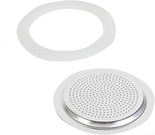 Honseadek Replacement Gasket Seal For Coffee Espresso Moka Stove Pot Top Silicone Rubber, Available In Multiple Size Options(1 cup+sieve)