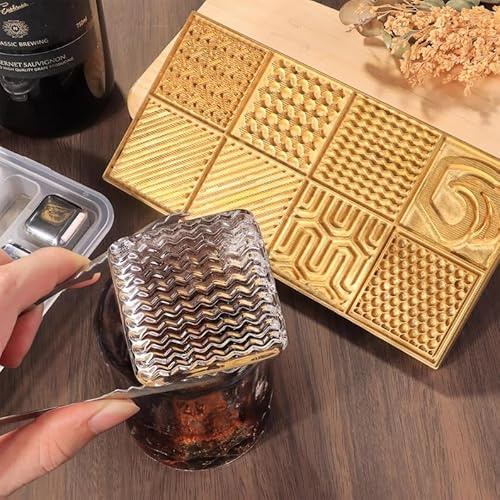 Stampo in ottone per ghiaccio - Timbro di branding per cubetti di ghiaccio, Vassoio in ottone con logo personalizzato, Francobolli per cocktail, Regali personalizzati per lui