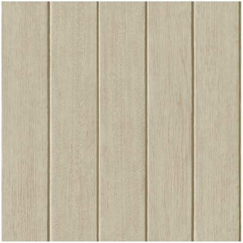 Sample Piece - Painted Wood Panel Natural Wallpaper - Contemporary Versatile Sophisticated - 10.05m x 53cm Roll - Washable Peelable Paste The Paper - Bedroom Living Room