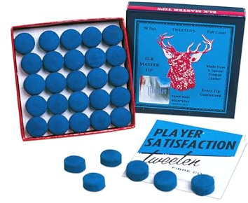 Tweeten 3 STK. Billard Cue Tip Queue Leder Klebeleder Elk Master, Verschiedene Größen in Härtegrad Soft
