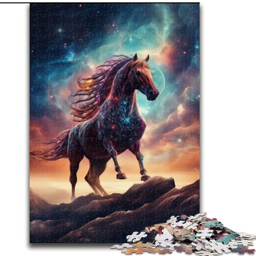 1000-teiliges Puzzle „Galaxien-Pferde“, 1000 Teile für Erwachsene, Schwierigkeitsgrad: Anfänger, ideal als Geburtstags (Größe: 50x75cm)