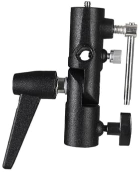 Gadpiparty Soporte Profesional H Tipo para Flash y Paraguas Base Metálica Resistente con Tornillos y Compatible con Soportes y Trípodes Duradero Efecto Amortiguador para Proteger el Flash