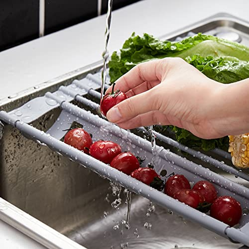 Escurridor enrollable para secar platos (varios tamaños) – Cocina que ahorra espacio (53 x 33 cm) para un secado eficiente y fácil almacenamiento