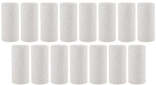 Hitopin Vendas de Yeso Manualidades,15PCS Venda de Escayola Manualidades 7,5 x 270cm, Vendas de Yeso para manualidade, Venda de escayola para Modelado, para Hacer moldes del Cuerpo Cara Arte Creativo