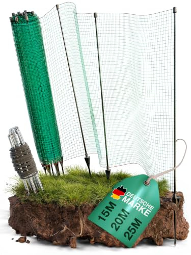 Hundezaun, 20 m x 90 cm, Komplett-Set | Weidezaun, Hühnerzaun, Steckzaun