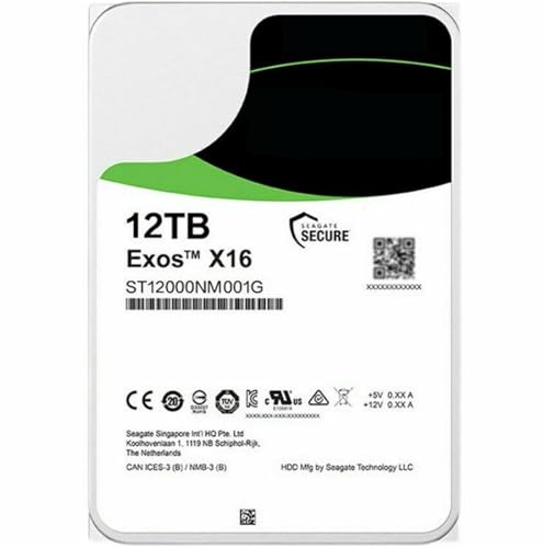 WBOBKO Para disco duro NAS SATA3 de 3.5 pulgadas de 16 TB, 14 TB, 10 TB, 8 TB, 6 TB, 6 TB, 4 TB, 4 TB, 2 TB, EXOS de 3.5 pulgadas, 6 GB/s, 7200 RPM (12 TB ST12000NM001