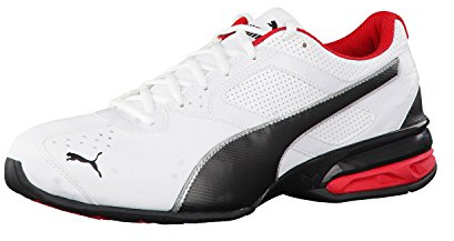 PUMA Herren Tazon 6 FM Low-Top Trainer, Puma White-Puma Black-Puma Silver, 48.5 EU