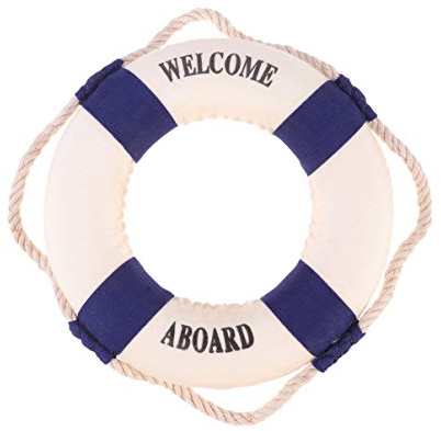 Holibanna Rettungsring Deko 50 cm Mediterrane Wand- Und Türdekoration Für Haus Café Und Restaurant Stilvolles Accessoire Für Festliche Wohnkultur