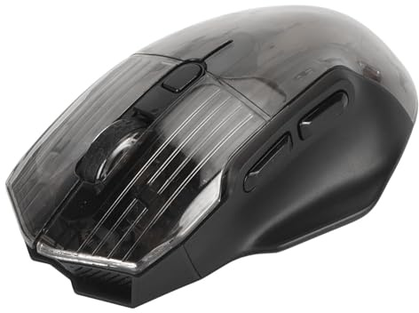 Vikye Gaming-Maus, 3 Modi, 5 Einstellbare DPI-Game-Maus mit RGB-Lichtern für PC-Tablet, 2,4 G Wireless/Bluetooth-Verbindung/USB-Kabel (BLACK)