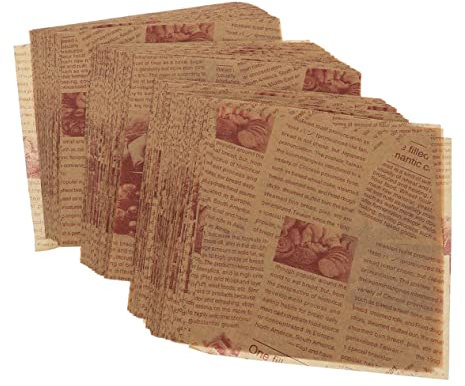 MAGICLULU Baking Parchment Paper Sheets 18x18cm Wax Paper Greaseproof Non-Stick Food Wrapping Parchment for Kitchen Cooking and Air Fryer Use 200pcs