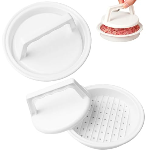Pressa per hamburger,2 pezzi Pressa per hamburger antiaderente Pressa per carne facile da modellare Pressa per hamburger Pressa per hamburger Pressa per griglia per barbecue farcito Griglia per barbec