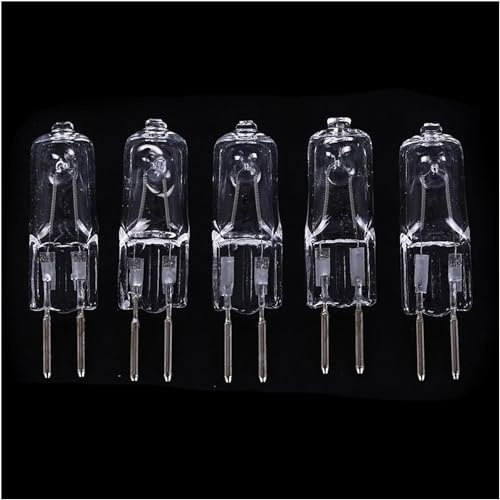 LEDLOCLB G5.3 Halogen Bulb,100W 150W 200W Glass Capsule Bulb,Warm White 220V 2700K, No Flicker,220V -200W,5 Pieces