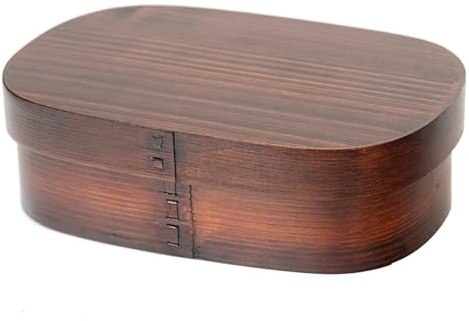 Stgbcst Fiambrera japonesa con compartimentos, fiambrera de madera, para guardería, escuela, cocina, oficina, picnic (fiambrera cuadrada)