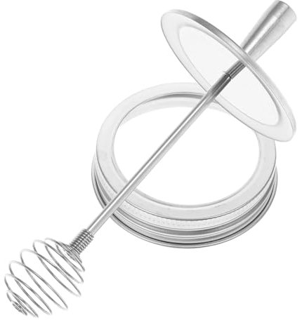 MAGICLULU Honeybee Honey Pot Lid Stainless Steel Honey Dipper for Regular Mouth Jars