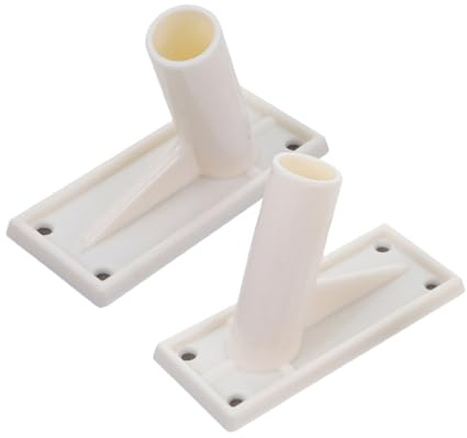 Toyvian 2pcs Flag Pole Holder Self Adhesive Bracket for Porch House Office Outdoor Flag Pole Mount Firm Support and Feature