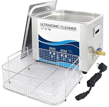 EpyGnom Digital Ultrasonic Cleaner Machine with Degas Mode and Oscillation Levels 40kHz Ultrasonic Parts Cleaner Professional Ultrasound Cleaner for Cleaning Jewelry Dentura Glasses 915-15L
