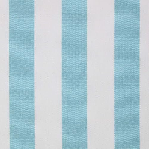 HOMESCAPES Blau-Weiß gestreifter Baumwollstoff Meterware 150 cm breit, Streifen-Stoff zum Nähen, Dekostoff gestreift, Oeko-Tex Stoff 100% Baumwolle, Polsterstoff blau weiß