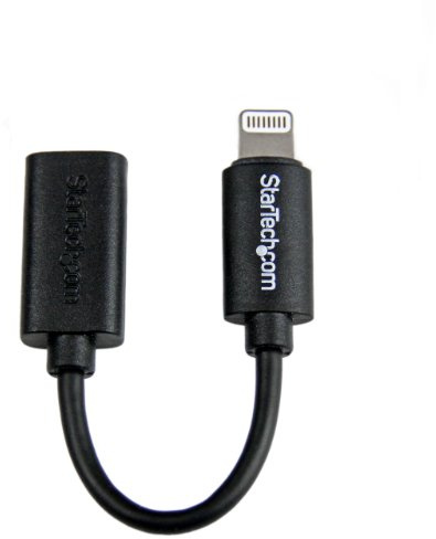 StarTech.com Cable Adaptador Lightning de 8 Pin a Micro USB B USB 2.0 para Apple iPod iPhone iPad - Negro
