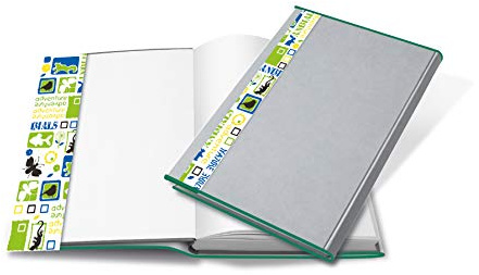 HERMA 27270 Buchumschlag 27 x 54 cm HERMÄX Design Bio, Buchhülle mit Beschriftungsetikett und Kantenschutz aus abwischbarer Polypropylen-Folie, Buchschoner für Schulbücher, transparent