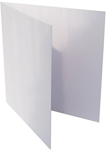 Brevlåda 24Plus 25 kvadratiska fällkort för sig själv text i polar vit: storlek 150 x 150 mm 15 x 15 cm