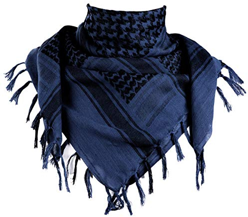 FREE SOLDIER Halstuch/Kopftuch Shemagh,100% Baumwolle Pali-Tuch Schals Unisex,Blau,110 * 110cm
