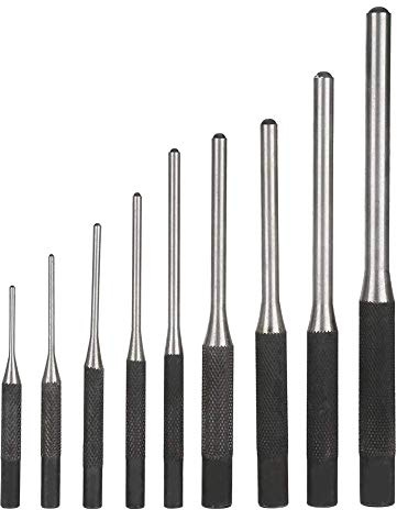 9 Pezzi Set di Punzoni, Pin Punch Set Scalpello Punzoni Cacciaspine Set, Pin Punch Set Tool