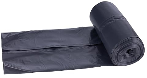DONAU ECO 22021432-05 Müllbeutel 120 l Stark / 10 Müllbeutel/ 1 Rollen/Müllsack Mülltüte Abfallsäcke/Blauer Engel zertifiziert/ 100% Recycling Material (LDPE)/ Schwarz