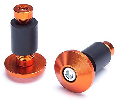 Motorrad Lenkergewichte CNC Aluminium für 22mm 7/8 Lenker - Orange