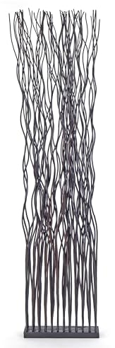 DESIGN DELIGHTS Bello PARAVENT Wave | Legno di salice, 170x40cm (HxP) | Schermo Fatto di Rami di salice, divisorio per Ambienti, Parete divisoria, Muro divisorio | Colore: Marrone