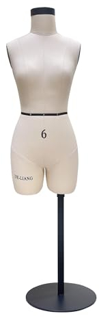 DE-LIANG Half Scale Fiberglass Sewing Dress Form, Anatomic Miniature Fitting Mannequin Torso for Draping,pinnable Dressform | Tailor Dummy,Sewing Tool, Design Fabric Dressmaker