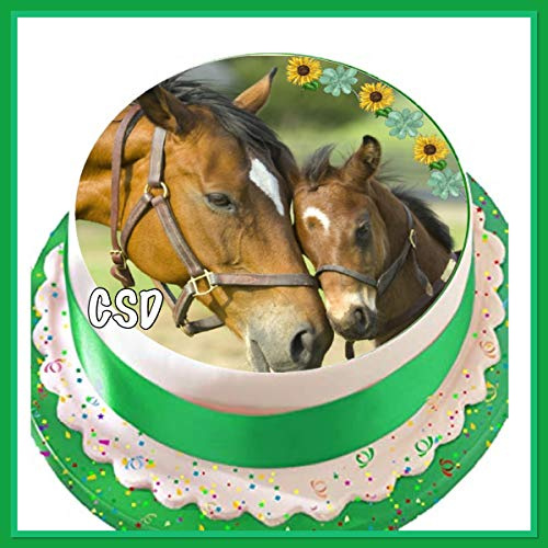 Tortenaufleger Pferde 03, Zuckerpapier, Tortenbild, Geburtstag