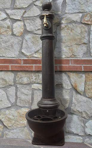 PEBSHOP Fontana A Pavimento in GHISA L. 46 x P. 29,5 x H. 125 cm. Peso 42 kg.