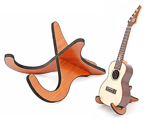 Aebor Tragbarer Ukulelenständer aus Holz, für kleine Gitarre, Violine, Banjo, Mandoline