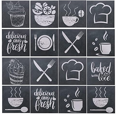 eMagTech 24x Autocollants de Carrelage PVC Auto-adhésifs Étanches à l'huile pour Cuisine Salle de Bain Nouveaux Autocollants Muraux Décors à la Maison 15 x 15 cm