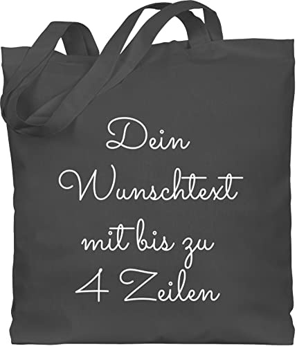 Geschenk mit Namen personalisiert by Shirtracer - Baumwolltasche - Aufdruck selbst gestalten - Wunschtext I Geschenk personalisiert