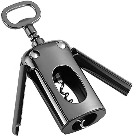 THREMA Premium Waiters Corkscrew, Wine Bottle Opener with Ergonomic Lever Pump, Compact Standing Vertical Design, High-strength Drill Bit for Strong Penetration, for Restaurant Kitchen Home