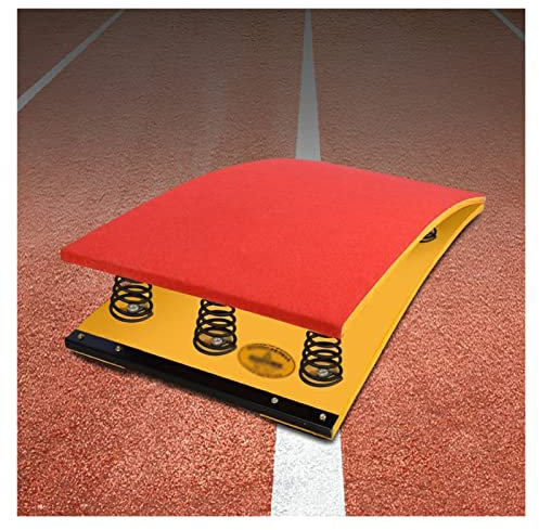 HAIXHX Sprungbrett Sportgeräte für Erwachsene für Turner/Voltigieren/Übung, Tragbares gebogenes Sprungbrett mit 9 Federn Voltigiergerät, Ideal für die Schule oder den Hausgebrauch (Color : Red)
